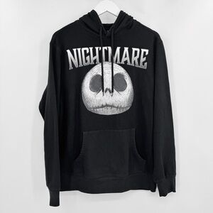 Tim Burton Jack Skeleton Black Nightmare Hoodie Nightmare Before Christmas Sz M